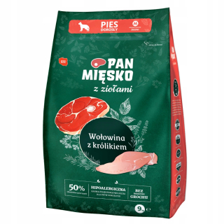 Pan Mięsko suché krmivo pre hovädzie mäso 9 kg